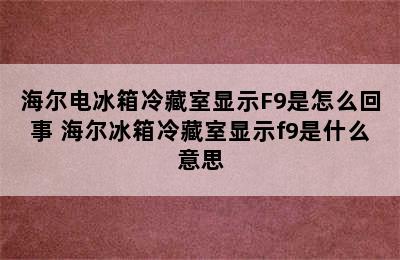 海尔电冰箱冷藏室显示F9是怎么回事 海尔冰箱冷藏室显示f9是什么意思